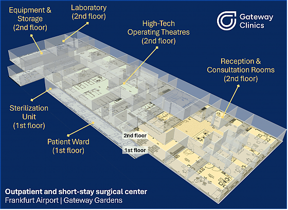 Gateway Clinics processes area flow 3d model